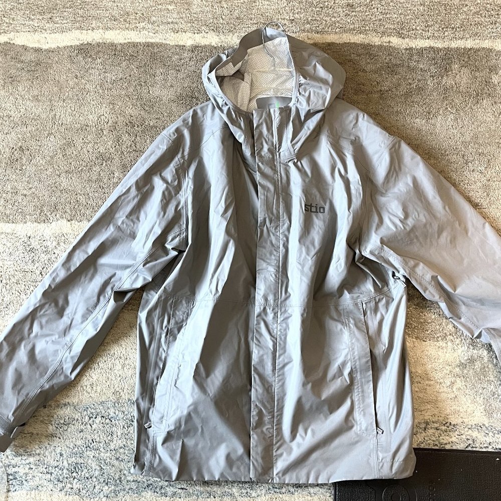Brand New Stio large gray Rollick rain jacket